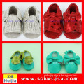 2015 United States mix size sweet color bow and tassels sandals cow leather baby girl shoes